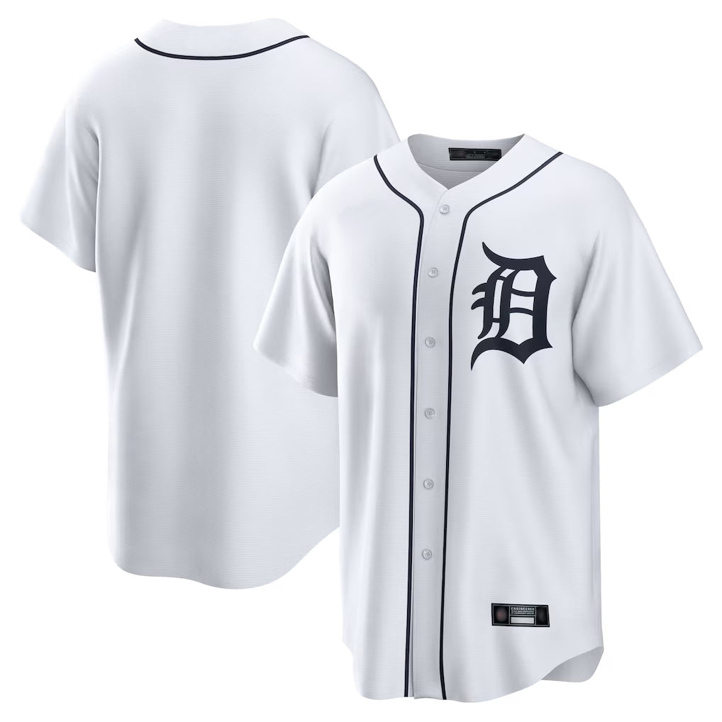 Mdoa D.Tigers White Home Game Blank Player Stitched Jerseys