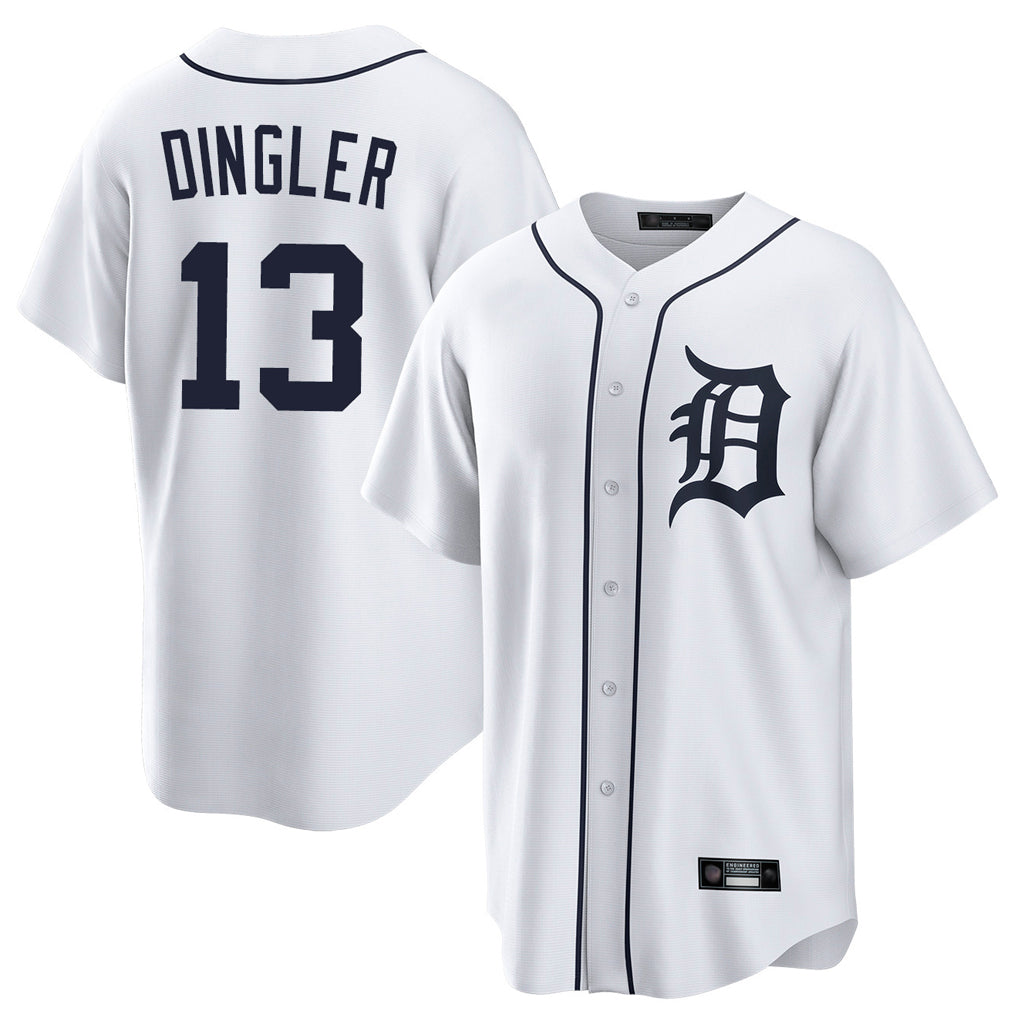 Mdoa D.Tigers #13 Dillon Dingler Player White Home Game Stitched Jerseys