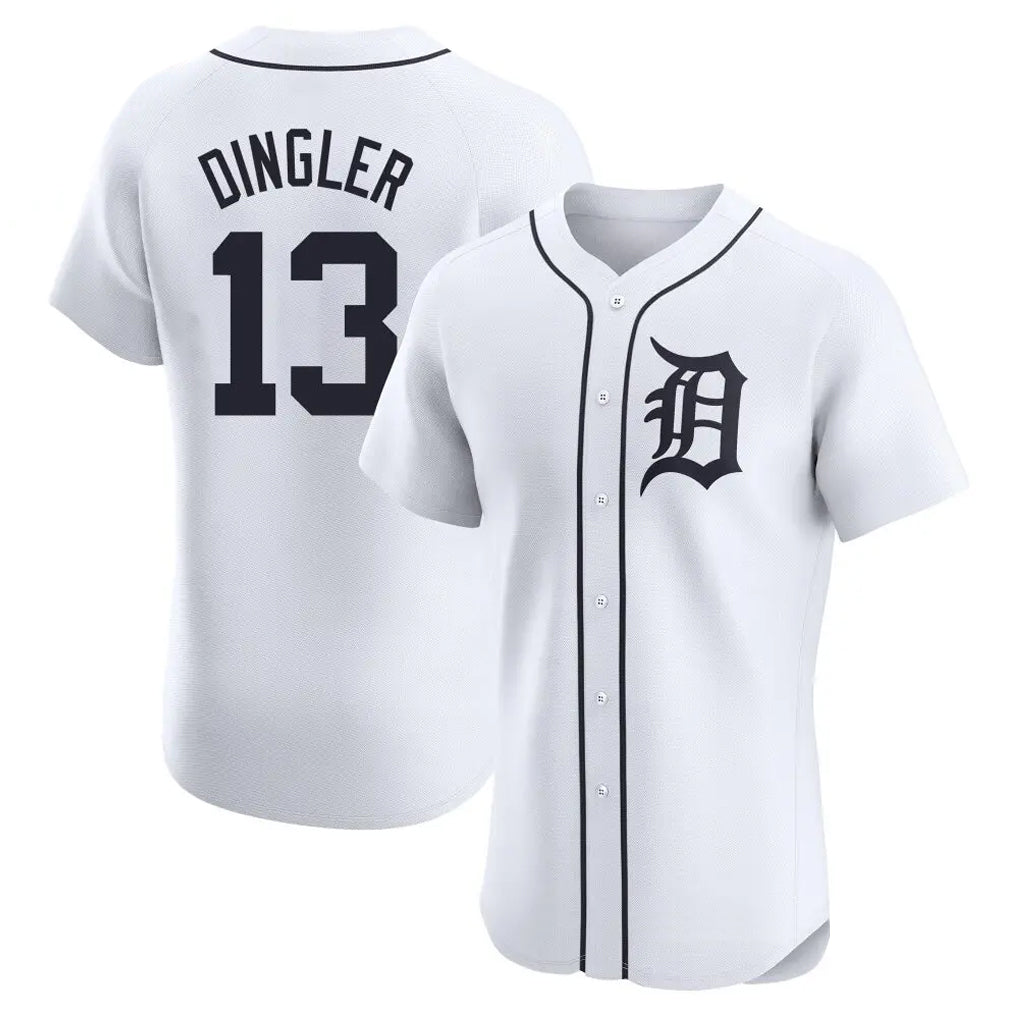 Mdoa D.Tigers #13 Dillon Dingler Player White Limited Elite Home Stitched Jerseys