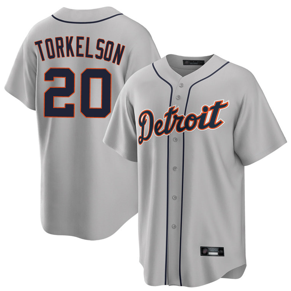 Mdoa D.Tigers #20 Spencer Torkelson Player Gray Home Game Stitched Jerseys