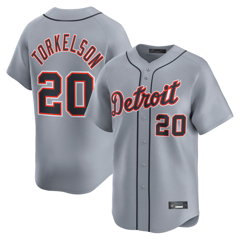 Mdoa D.Tigers #20 Spencer Torkelson Player Gray Home Limited Stitched Jerseys