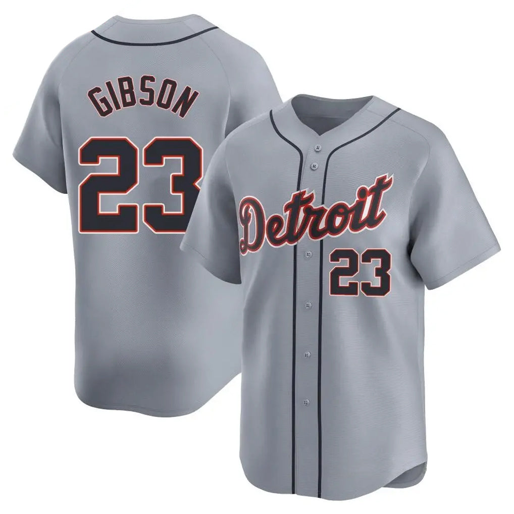 Mdoa D.Tigers #23 Kirk Gibson Player Gray Home Limited Stitched Jerseys