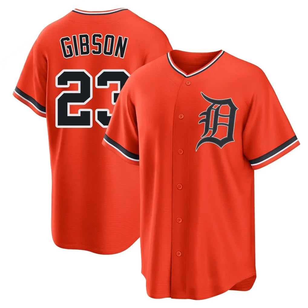 Mdoa D.Tigers #23 Kirk Gibson Player Orange Home Game Stitched Jerseys