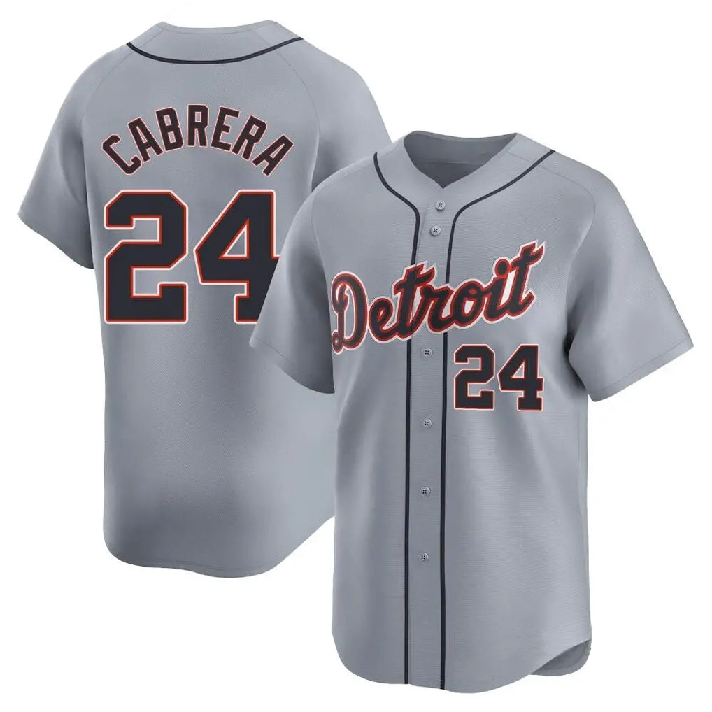 Mdoa D.Tigers #24 Miguel Cabrera Player Gray Home Limited Stitched Jerseys