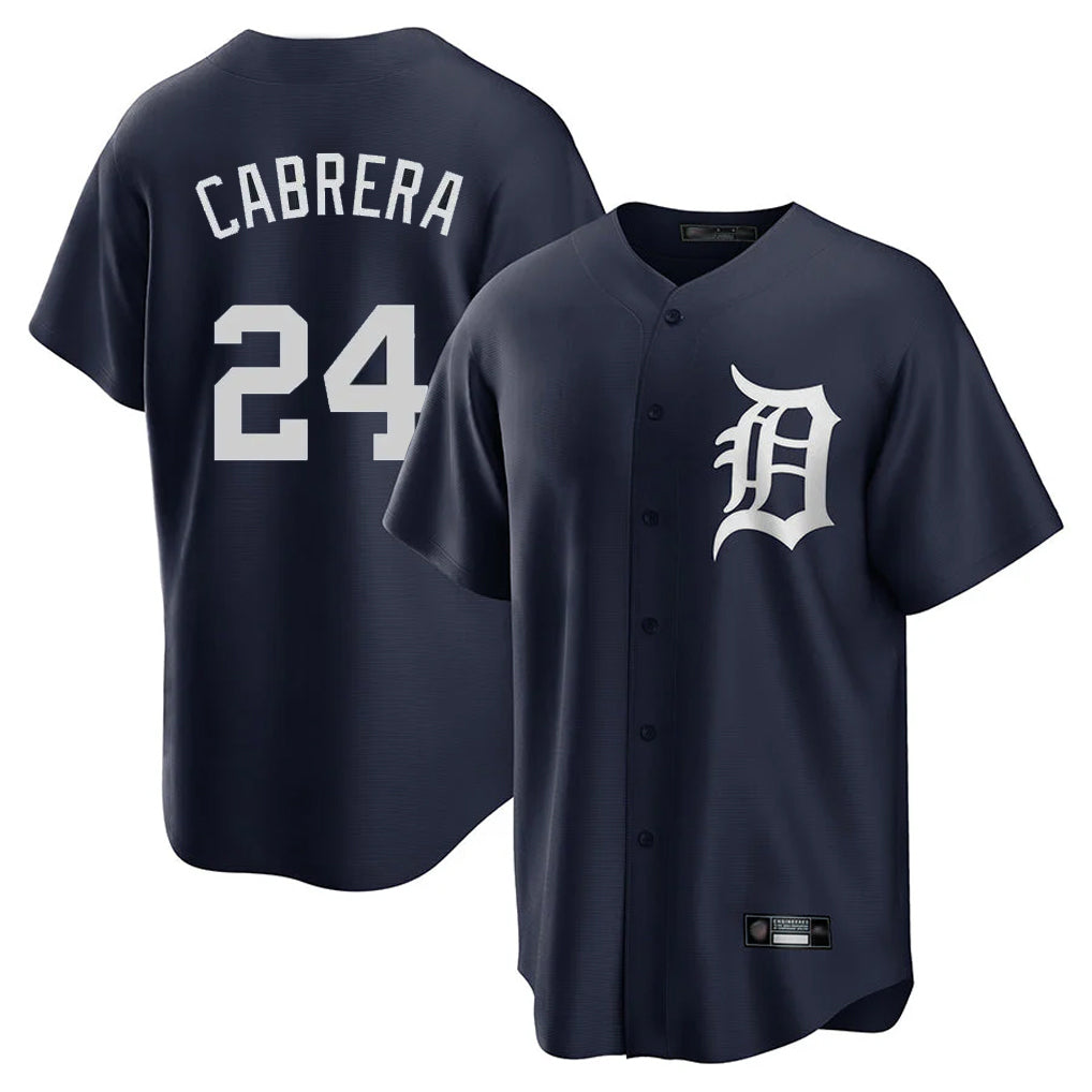 Mdoa D.Tigers #24 Miguel Cabrera Player Navy Game Home Stitched Jerseys
