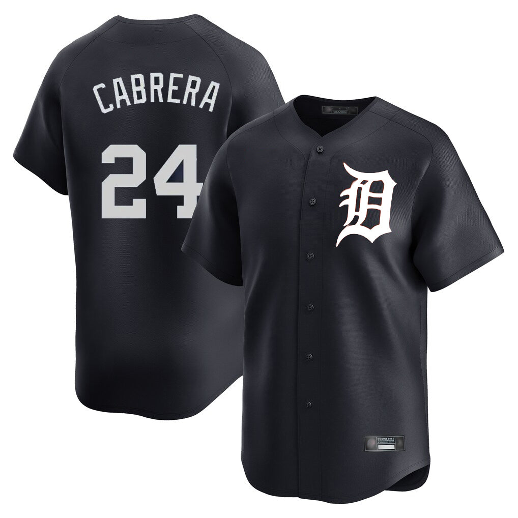 Mdoa D.Tigers #24 Miguel Cabrera Player Navy Home Limited Game Stitched Jerseys
