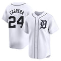 Mdoa D.Tigers #24 Miguel Cabrera Player White Home Limited Stitched Jerseys