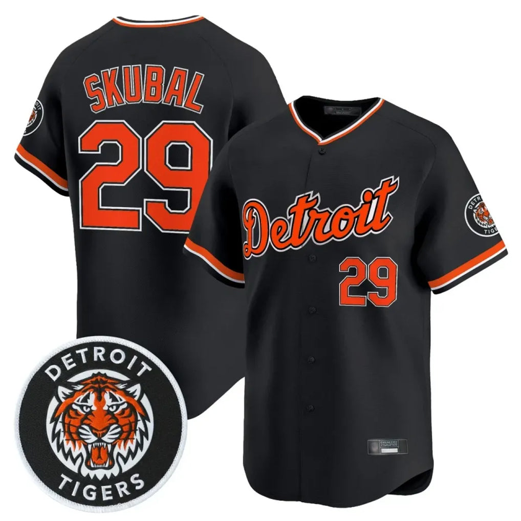 Mdoa D.Tigers #29 Tarik Skubal Player Black Limited Home Stitched Jerseys