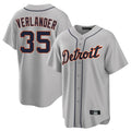 Mdoa D.Tigers #35 Justin Verlander Player Gray Home Game Stitched Jerseys