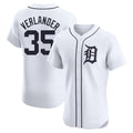 Mdoa D.Tigers #35 Justin Verlander Player White Limited Elite Home Stitched Jerseys