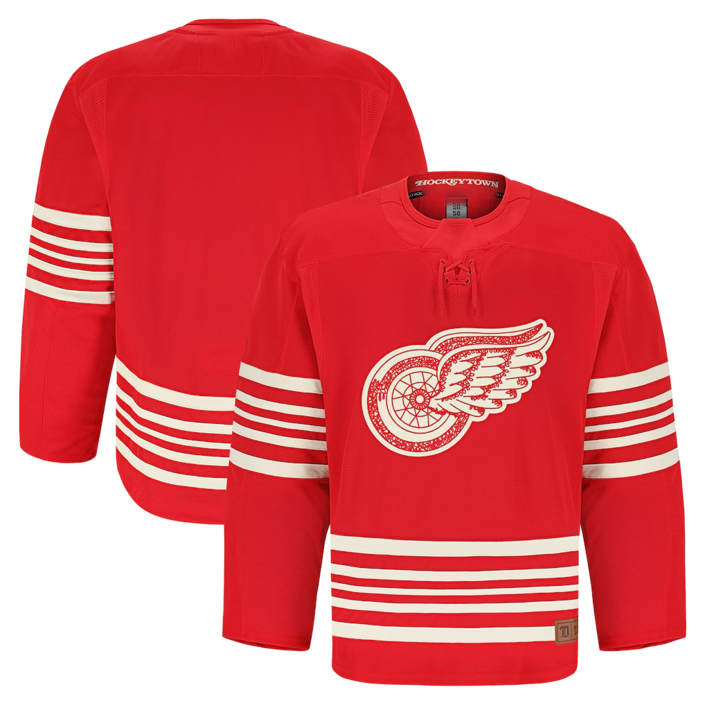Mdoa D.Red wings Red Centennial Authentic Pro Jersey