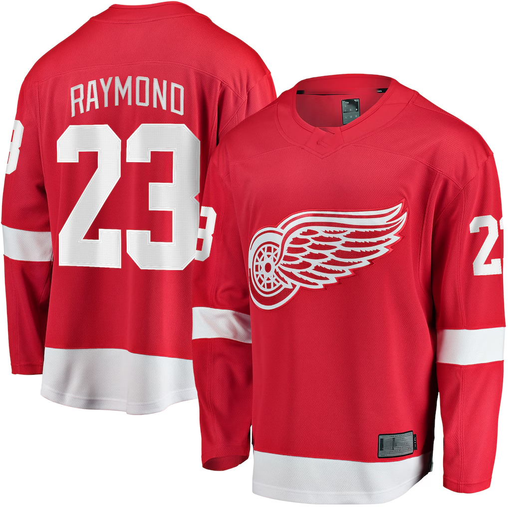 Mdoa D.Red wings #23 Lucas Raymond Red Home Breakaway Player Jerseys