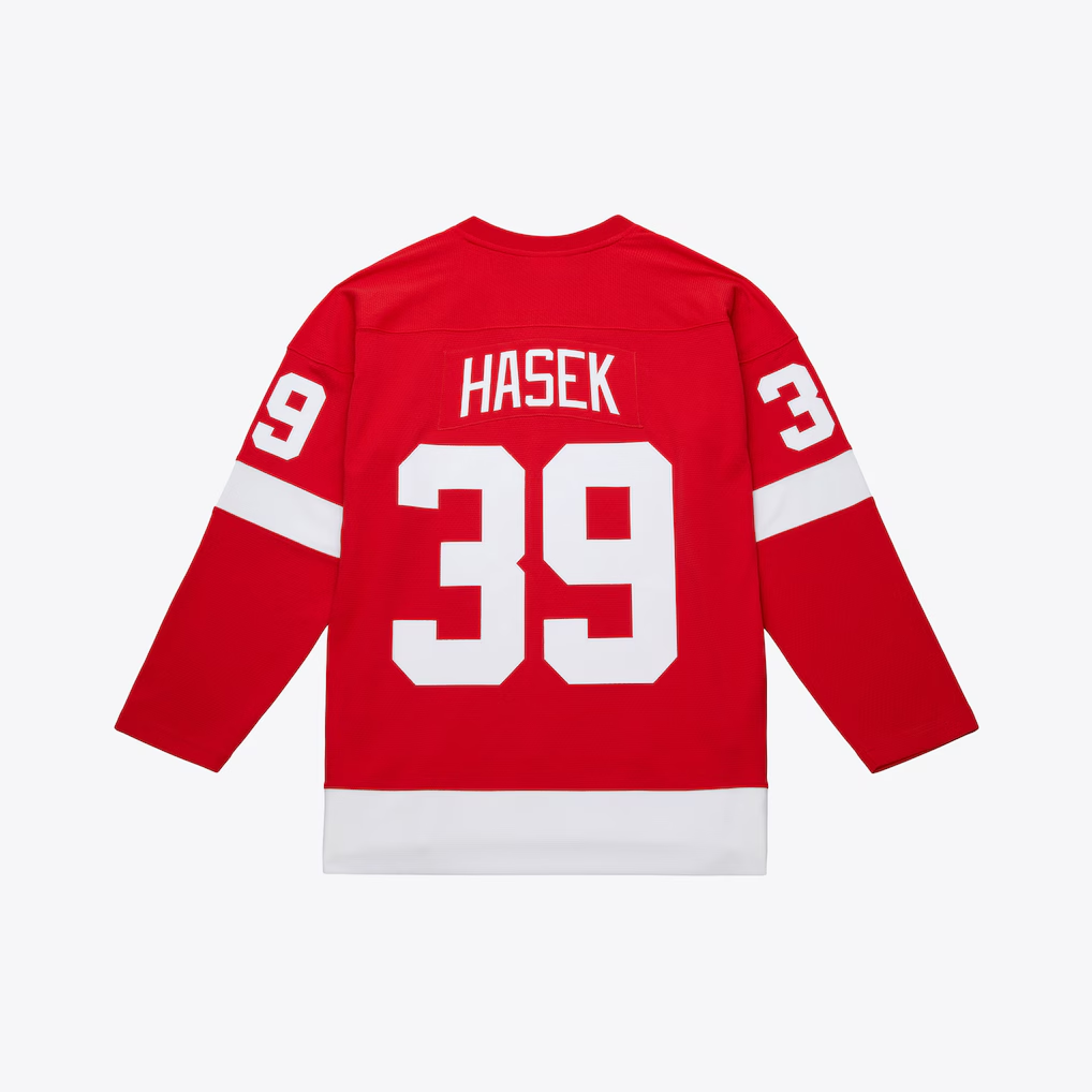 Mdoa D.Red wings #39 Dominik Hasek Mitchell & Ness Red 2007-08 Power Play Jerseys