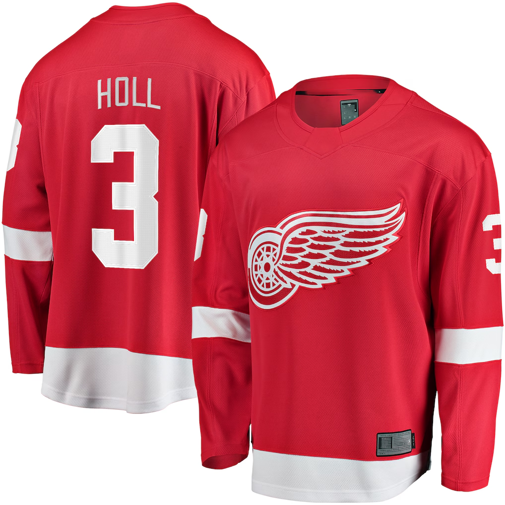 Mdoa D.Red wings #3 Justin Holl Red Home Breakaway Jerseys