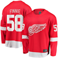Mdoa D.Red wings #58 Emmitt Finnie Red Home Breakaway Jerseys