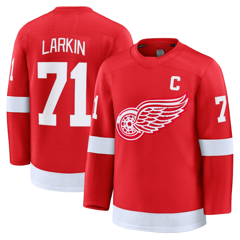 Mdoa D.Red wings #71 Dylan Larkin Red Home Premium Jerseys