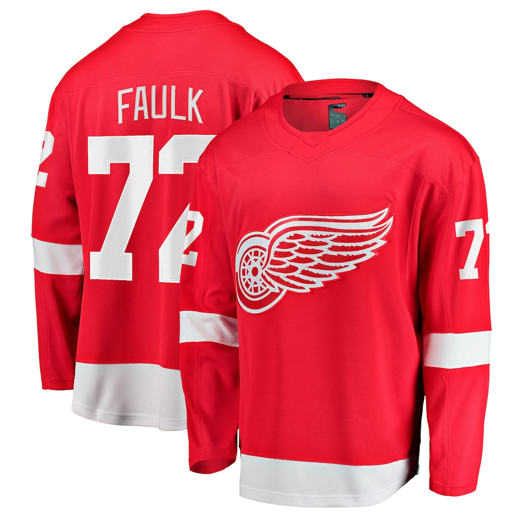 Mdoa D.Red wings #72 Justin Faulk Red Home Breakaway Jerseys