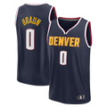 Mdoa D.Nuggets #0 Christian Braun Navy Fast Break Replica Jerseys - Icon Edition