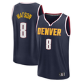 Mdoa D.Nuggets #8 Peyton Watson Navy Fast Break Replica Player Jerseys - Icon Edition