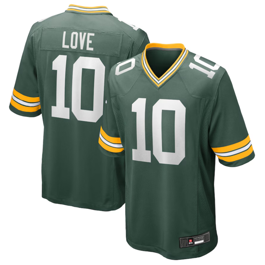 Mdoa GB.Packers #10 Jordan Love Player Green Game Stitched Jerseys
