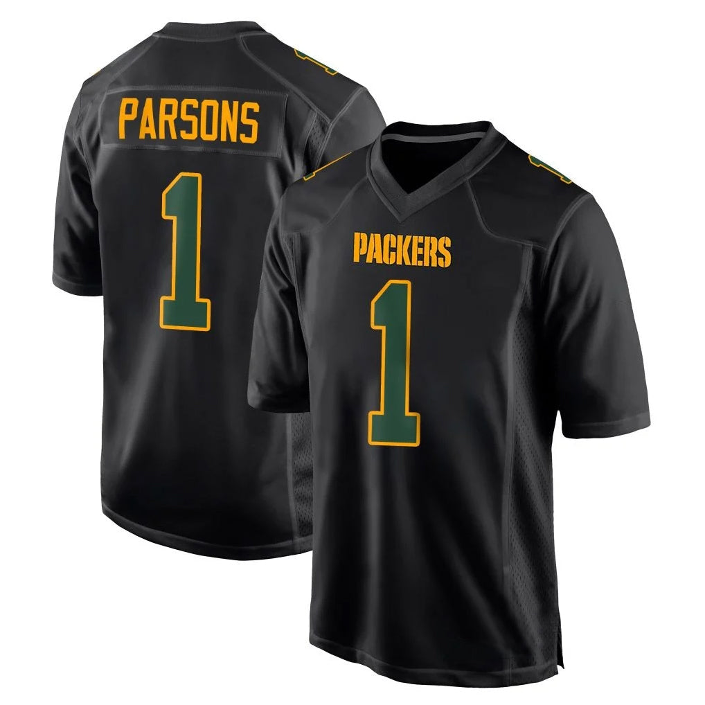 Mdoa GB.Packers #1 Micah Parsons Player Black Fashion Home Game Stitched Jerseys