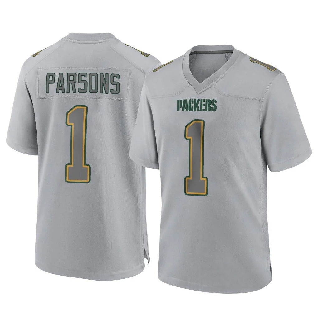 Mdoa GB.Packers #1 Micah Parsons Player Gray Atmosphere Fashion Home Game Stitched Jerseys