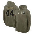 Mdoa GB.Packers #44 Zaire Franklin Player Olive Salute to Service Pullover Hoodies Limited Stitched Jerseys
