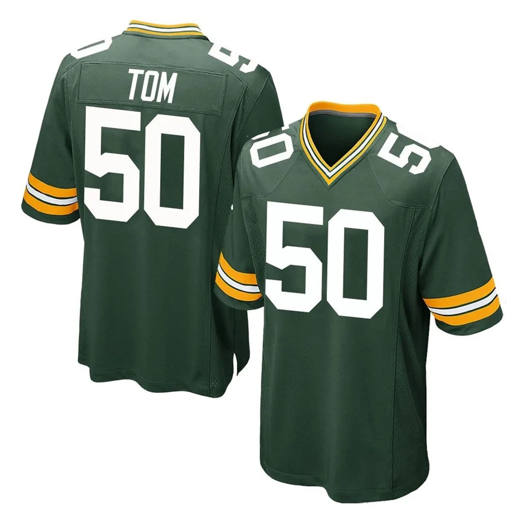 Mdoa GB.Packers #50 Zach Tom Player Green Home Game Stitched Jerseys
