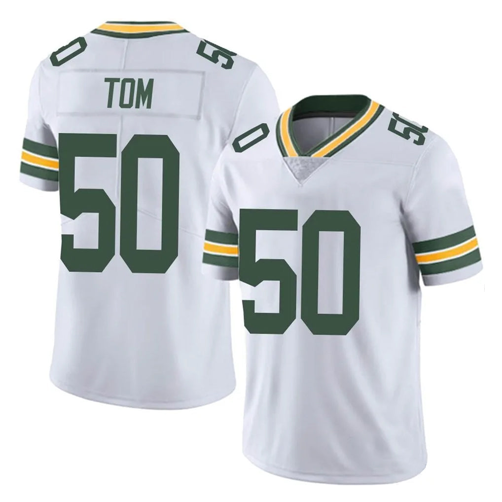 Mdoa GB.Packers #50 Zach Tom Player White Vapor Untouchable Limited Home Game Stitched Jerseys