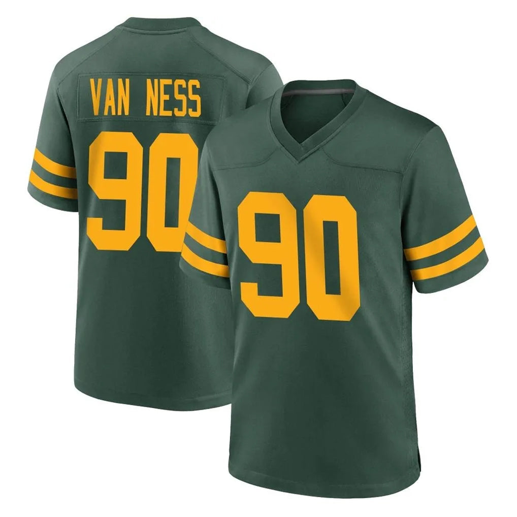 Mdoa GB.Packers #90 Lukas Van Ness Player Green Alternate Home Game Stitched Jerseys