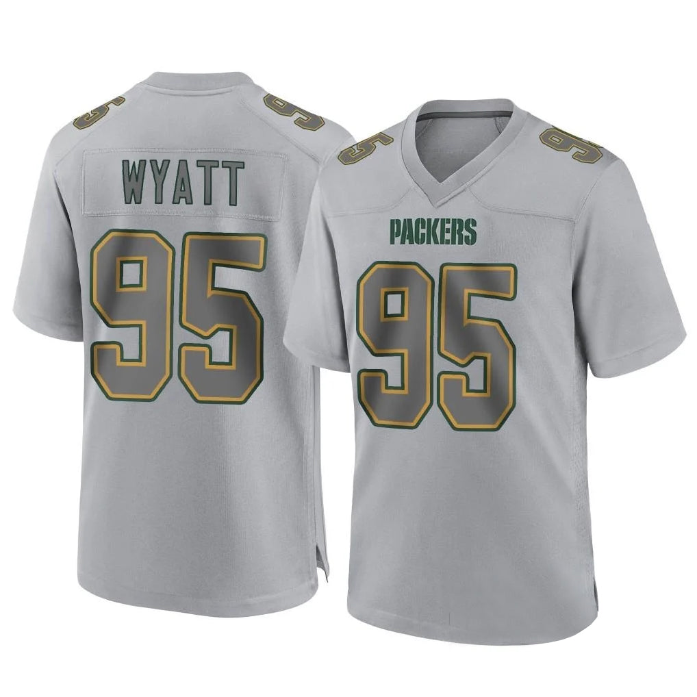 Mdoa GB.Packers #95 Devonte Wyatt Player Gray Atmosphere Fashion Home Game Stitched Jerseys