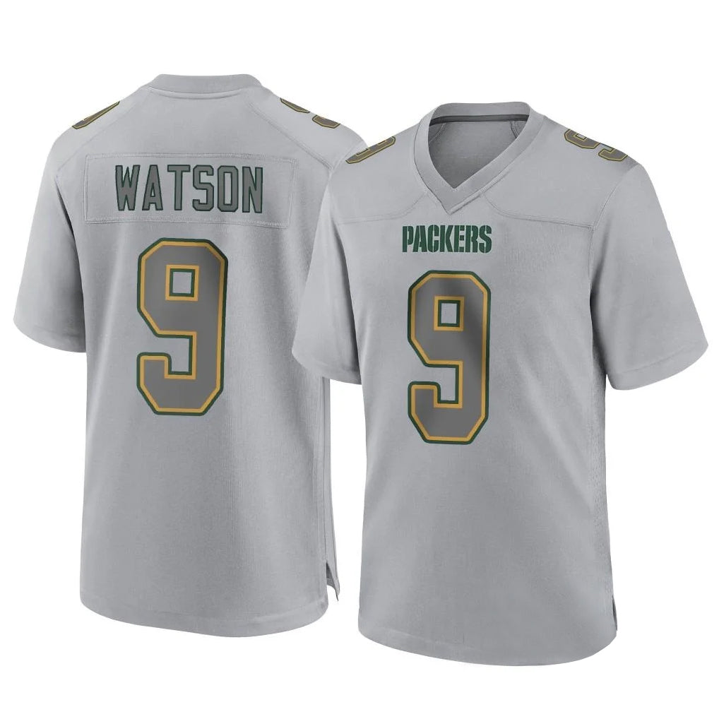 Mdoa GB.Packers #9 Christian Watson Player Gray Atmosphere Fashion Home Game Stitched Jerseys