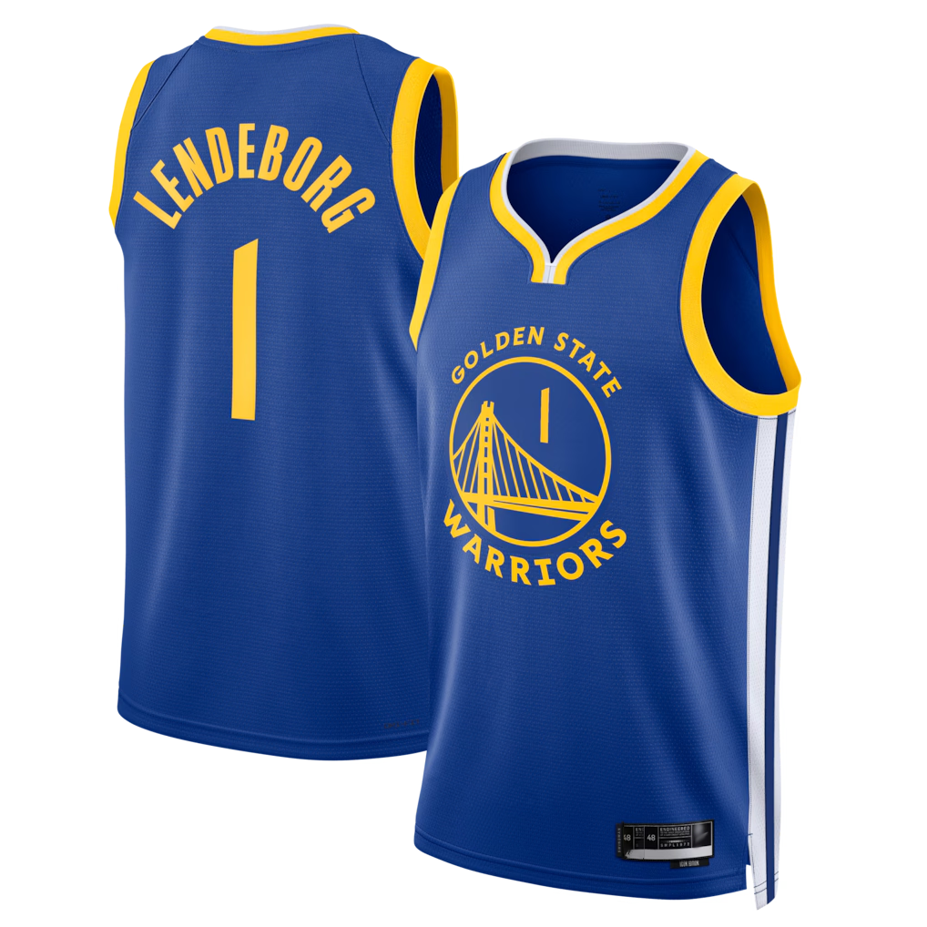 Mdoa G.State Warriors #1 Yaxel Lendeborg Royal Swingman Jerseys - Icon Edition