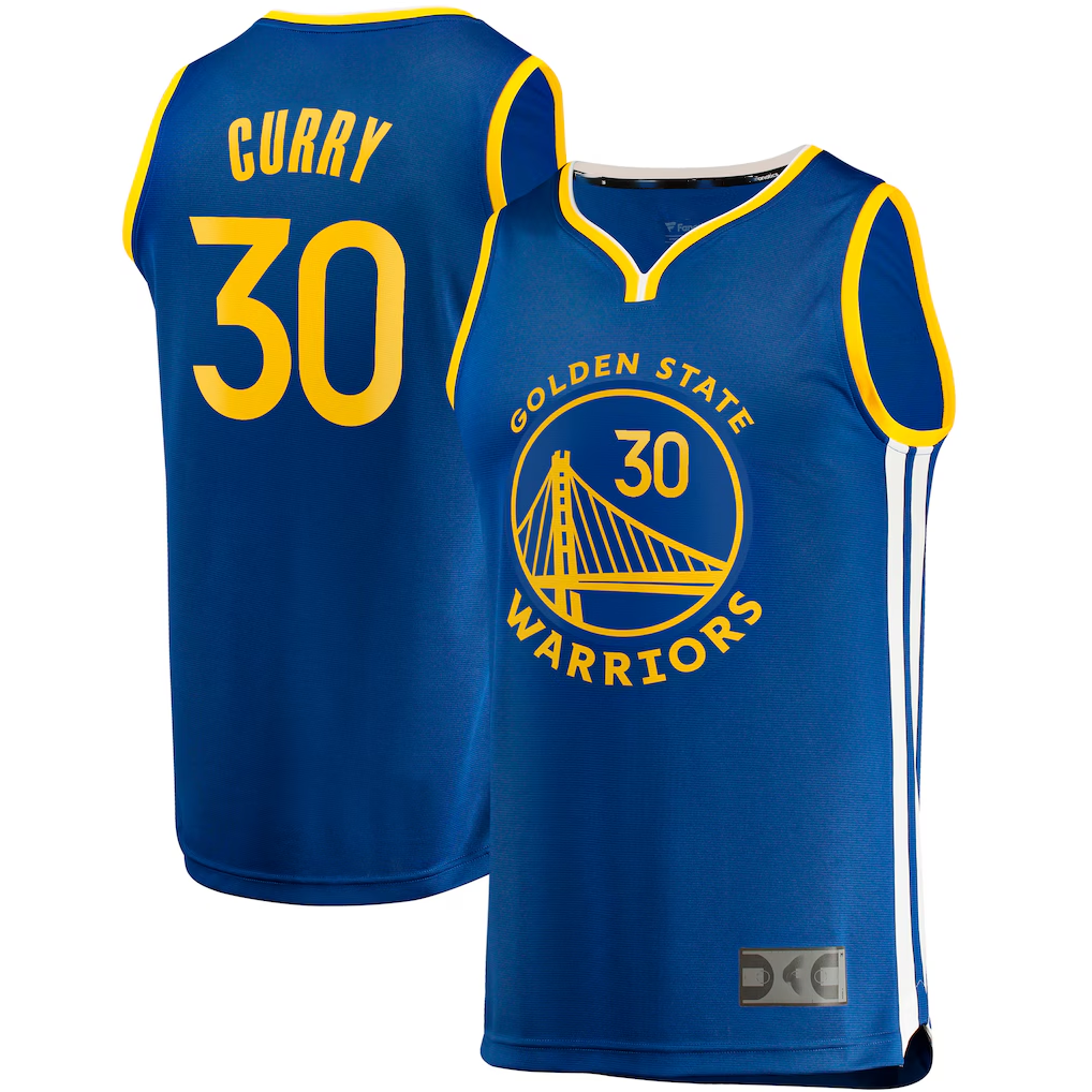 Mdoa G.State Warriors #30 Stephen Curry Royal Big & Tall Fast Break Player Jerseys - Icon Edition
