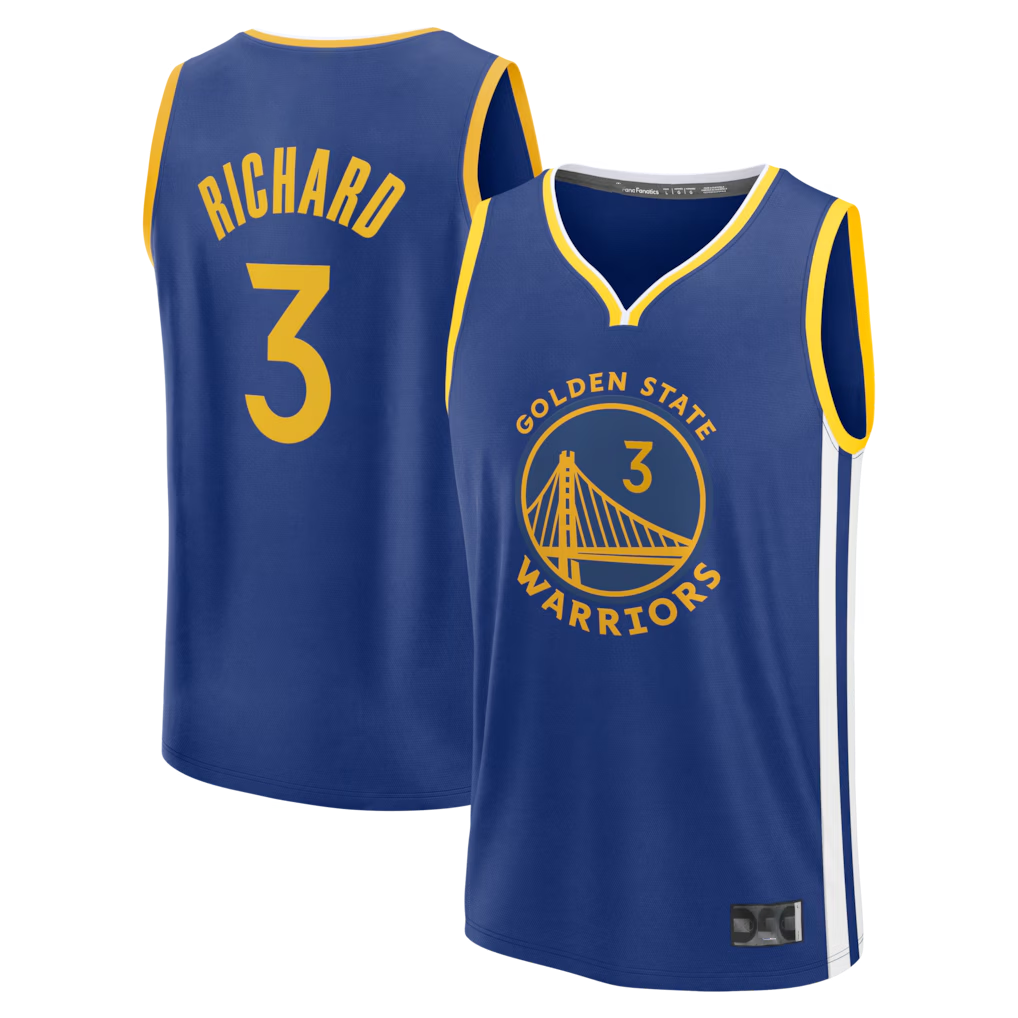 Mdoa G.State Warriors #3 Will Richard Blue Fast Break Replica Jerseys - Icon Edition