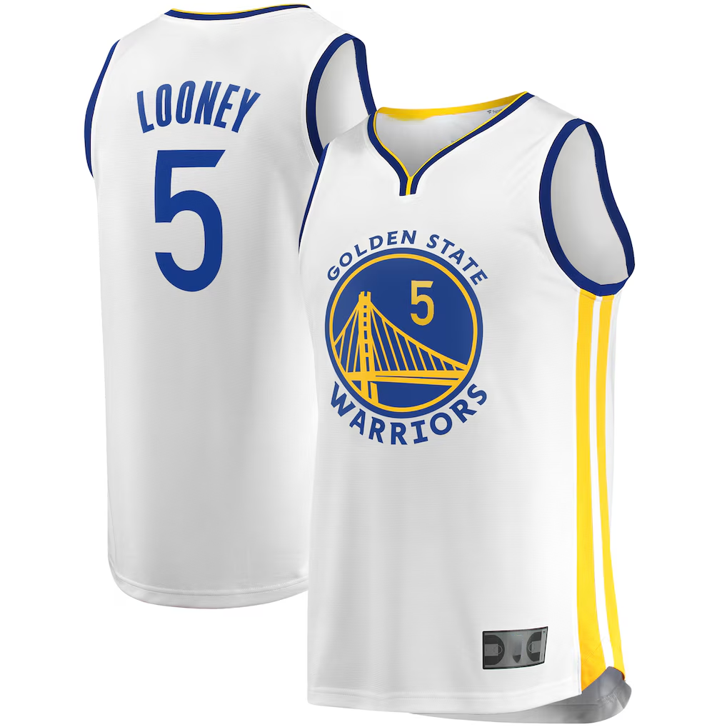 Mdoa G.State Warriors #5 Kevon Looney White Fast Break Player Replica Jerseys - Association Edition