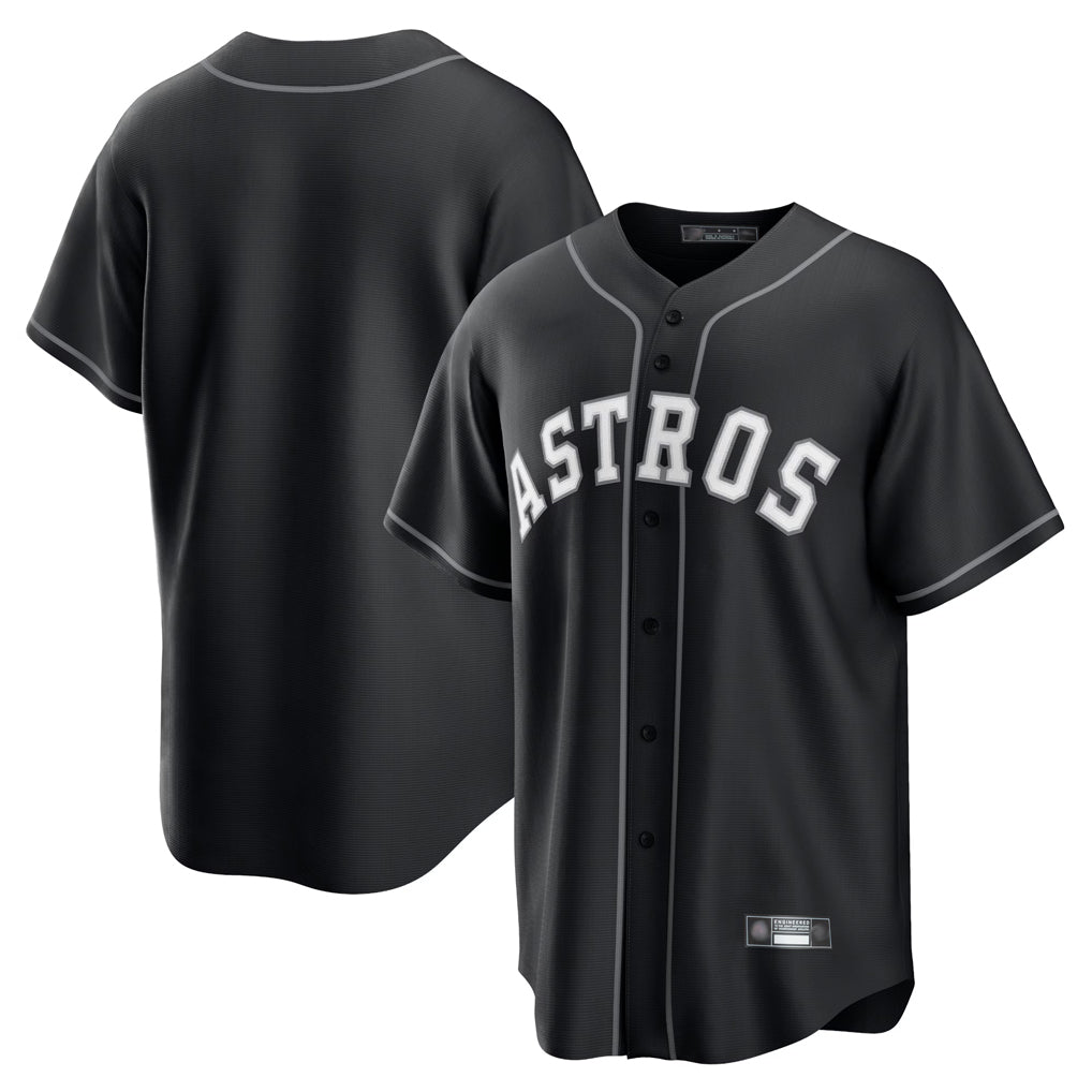 Mdoa H.Astros Black Home Game Blank Player Stitched Jerseys