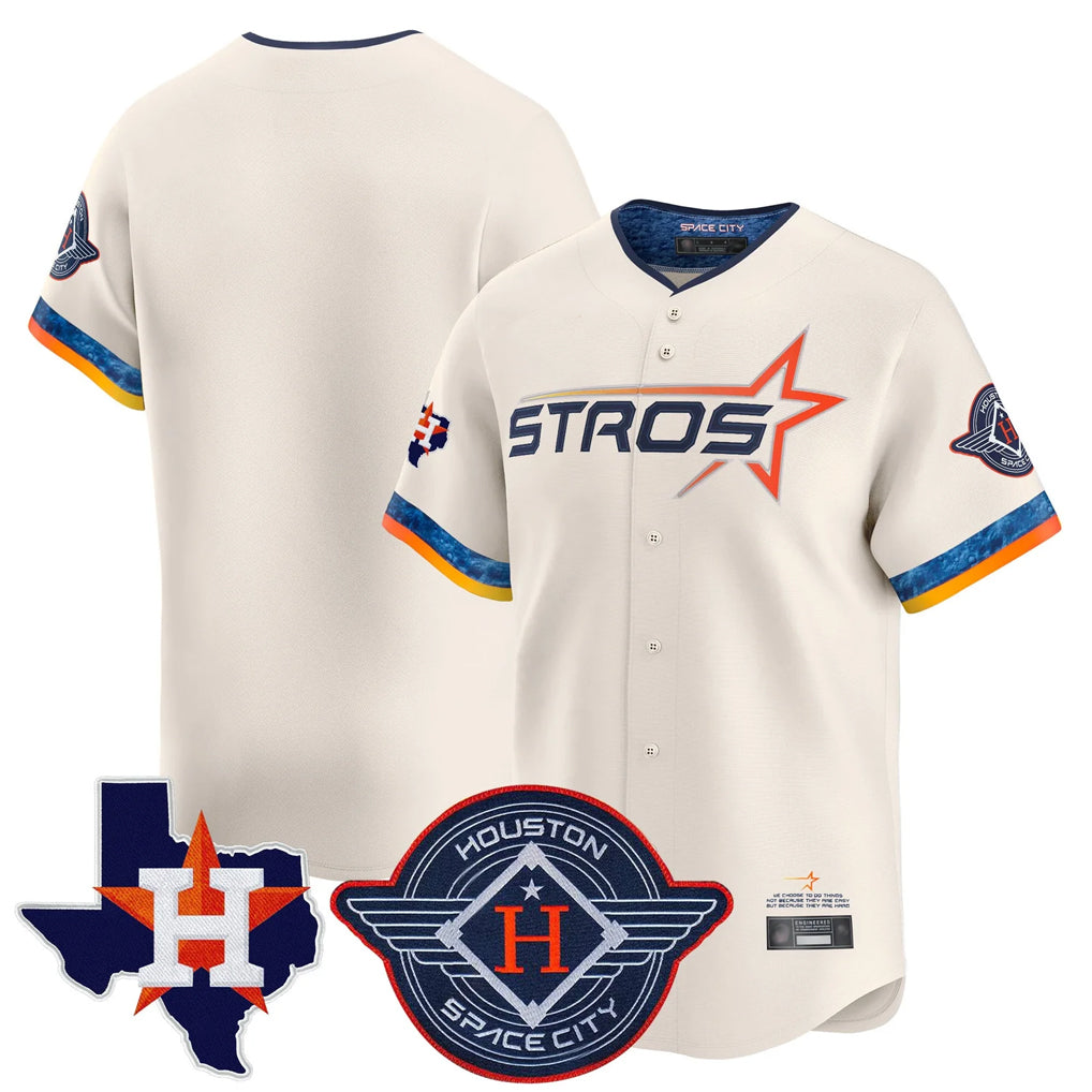 Mdoa H.Astros Cream City Connect Texas Patch Vapor Premier Blank Player Limited Home Stitched Jerseys