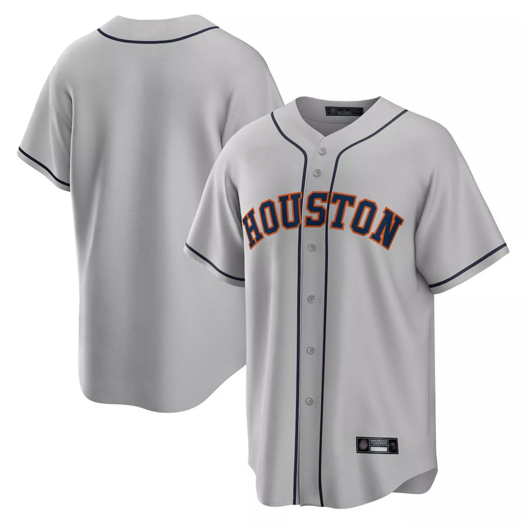 Mdoa H.Astros Gray Home Game Blank Player Stitched Jerseys