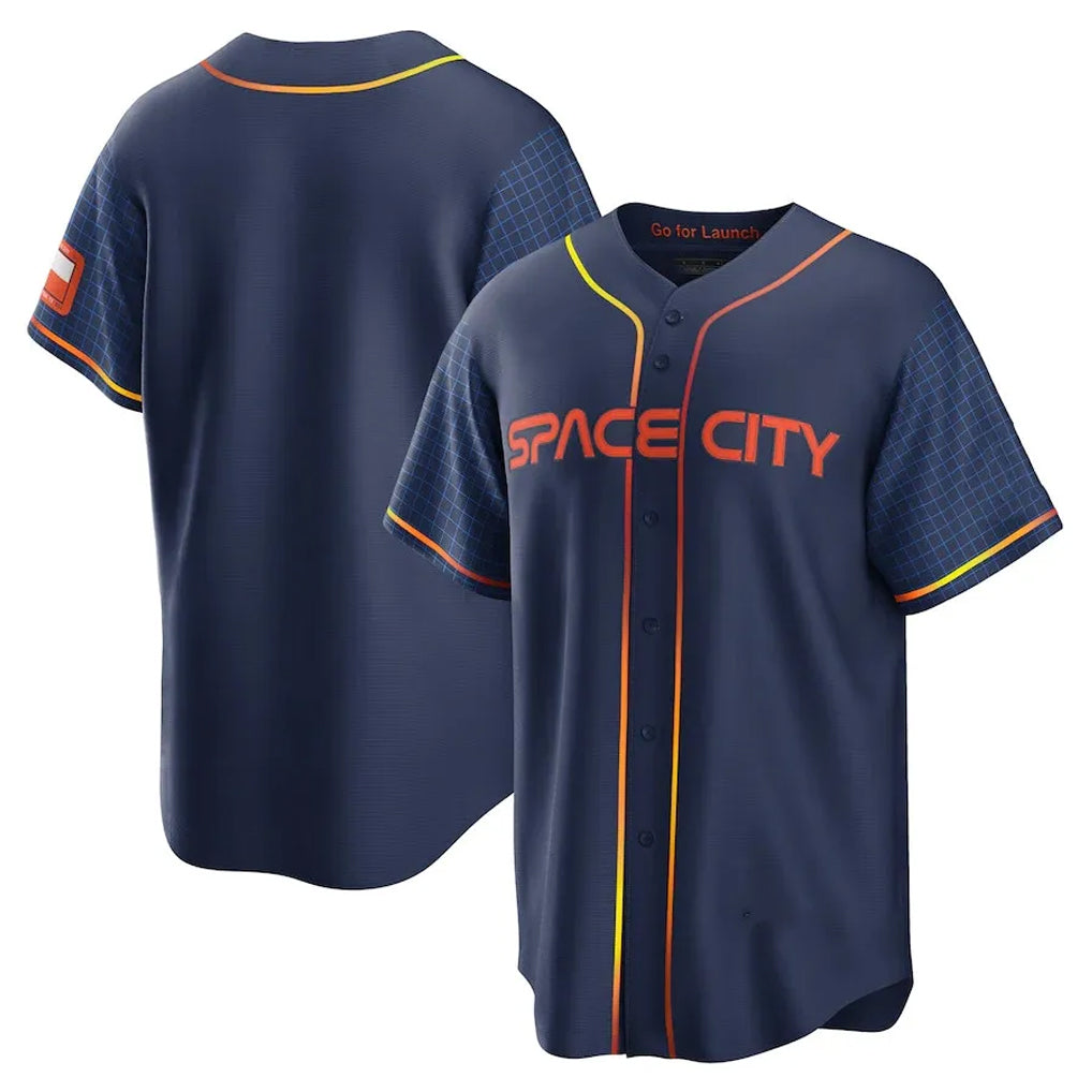 Mdoa H.Astros Navy City Connect Home Game Blank Player Stitched Jerseys