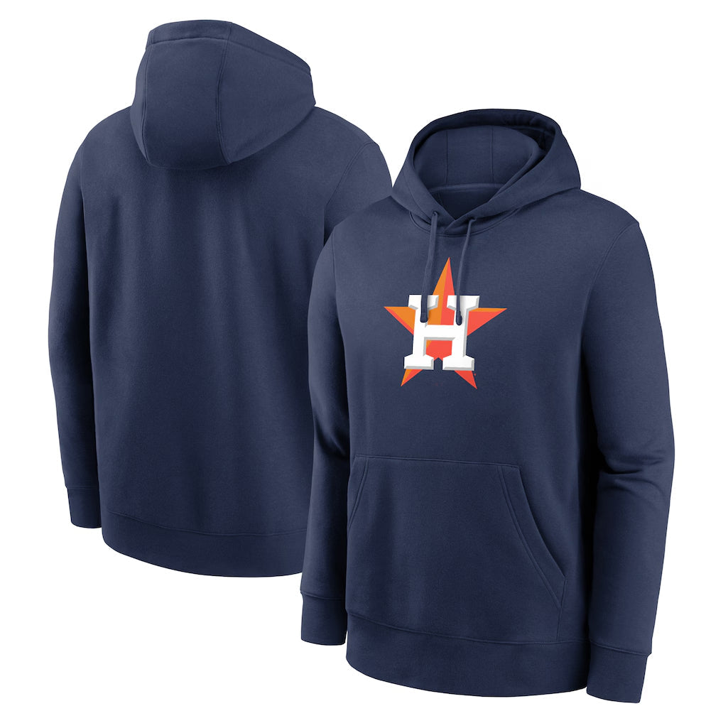 Mdoa H.Astros Navy Club Fleece Pullover Hoodie Blank Player Stitched Jerseys