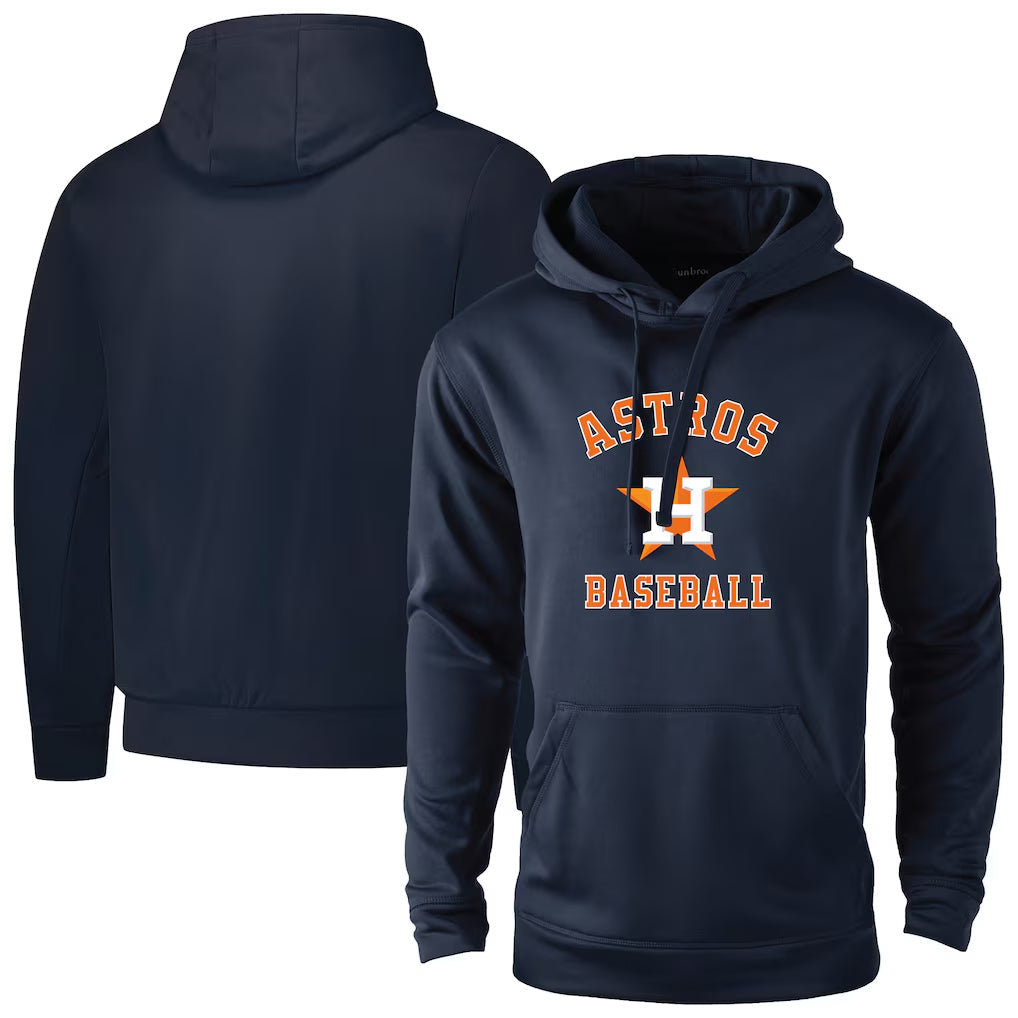 Mdoa H.Astros Navy Pullover Hoodie Blank Player Stitched Jerseys