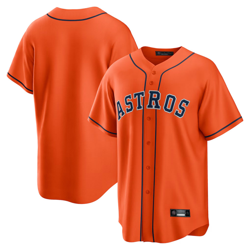 Mdoa H.Astros Orange Home Game Blank Player Stitched Jerseys