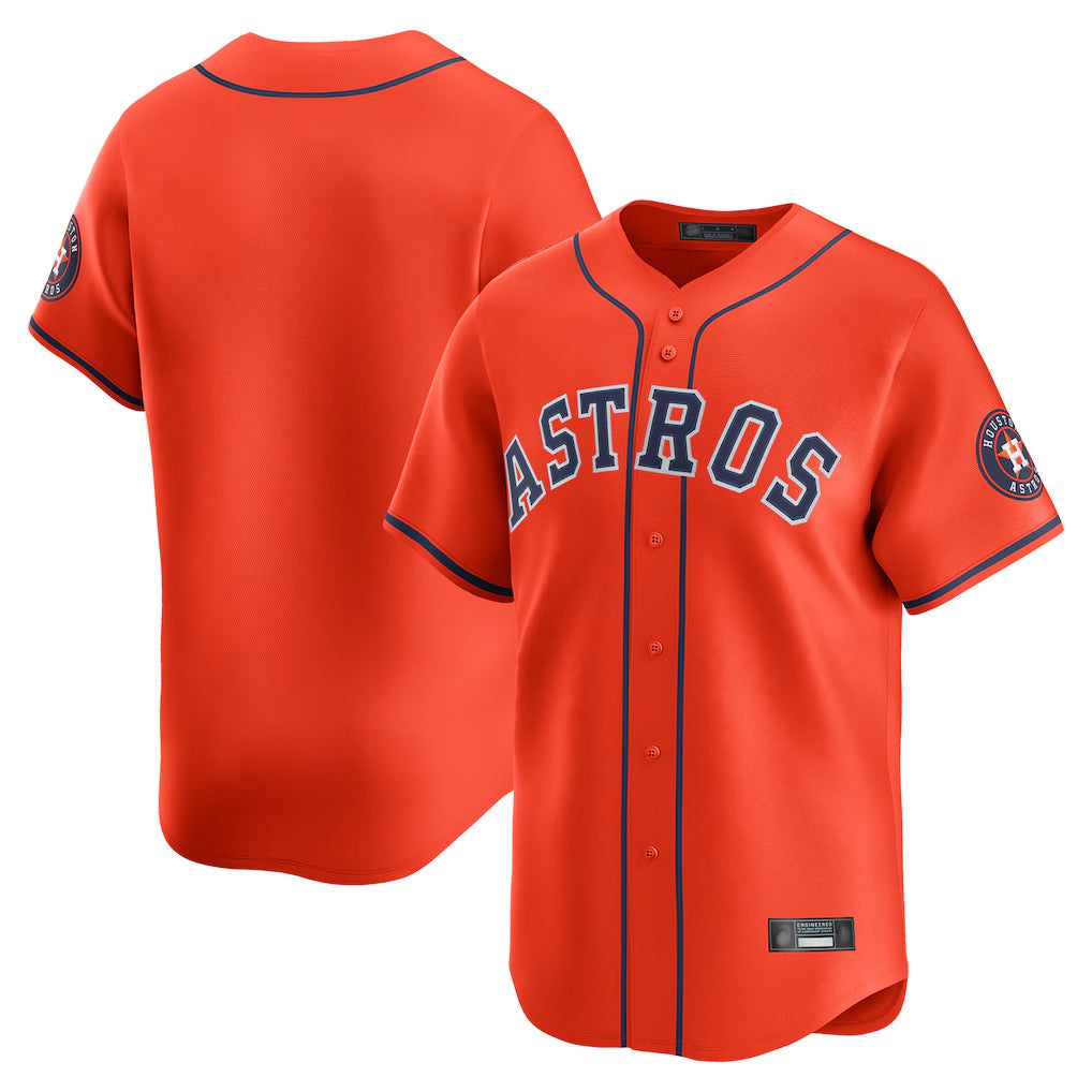 Mdoa H.Astros Orange Home Limited Blank Player Stitched Jerseys