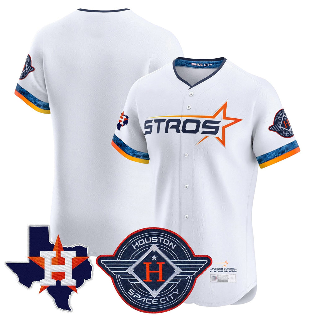 Mdoa H.Astros White City Connect Texas Patch Vapor Premier Blank Player Limited Elite Home Stitched Jerseys