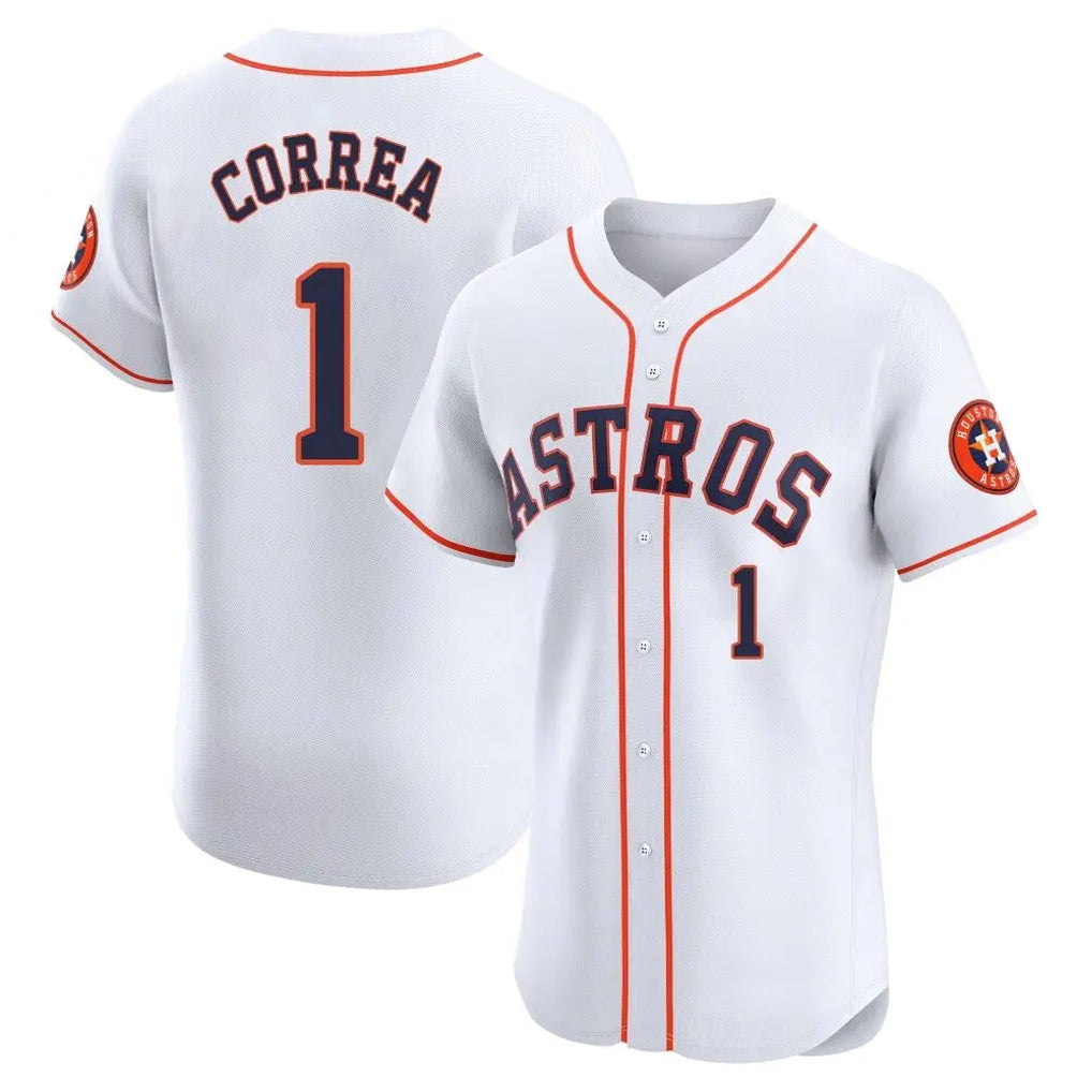 Mdoa H.Astros #1 Carlos Correa Player White Limited Elite Home Stitched Jerseys