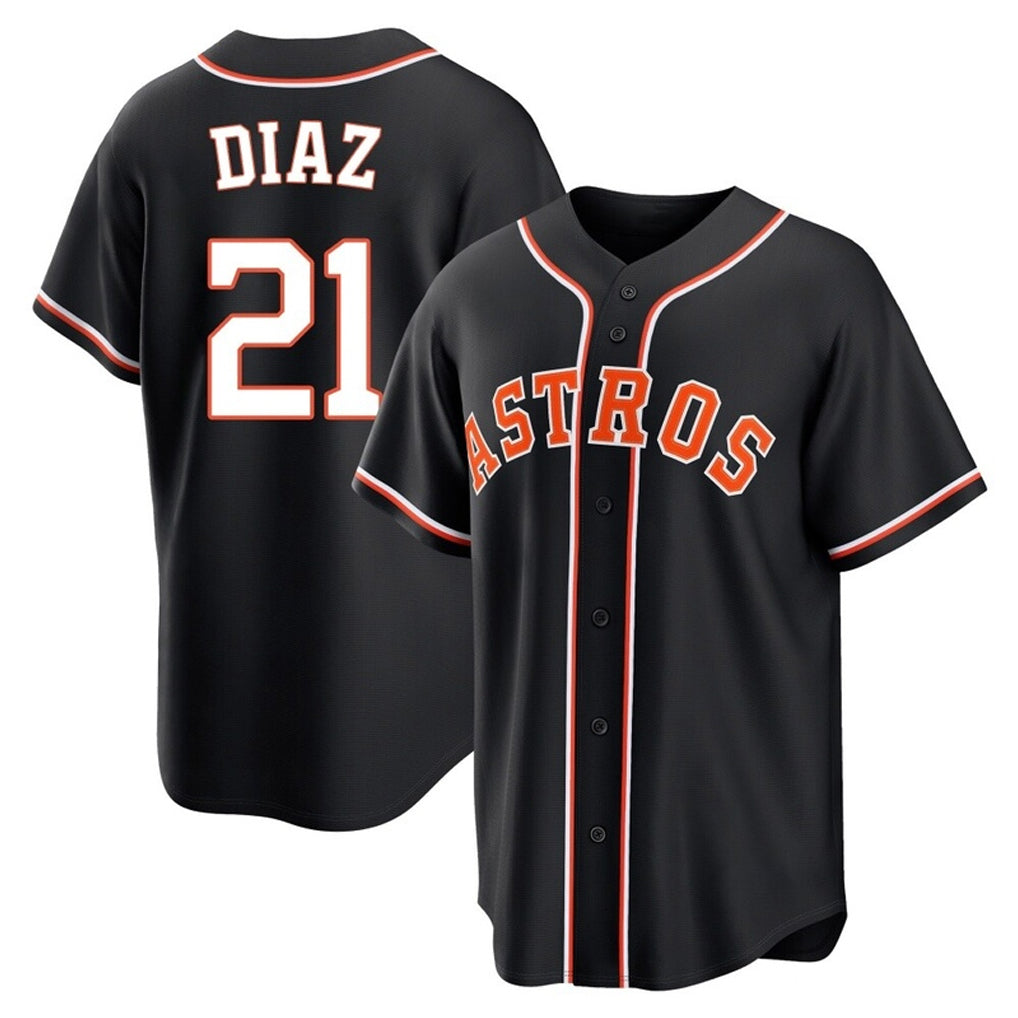Mdoa H.Astros #21 Yainer Diaz Player Black Fashion Out Home Game Stitched Jerseys