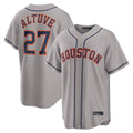 Mdoa H.Astros #27 Jose Altuve Player Gray Home Game Stitched Jerseys