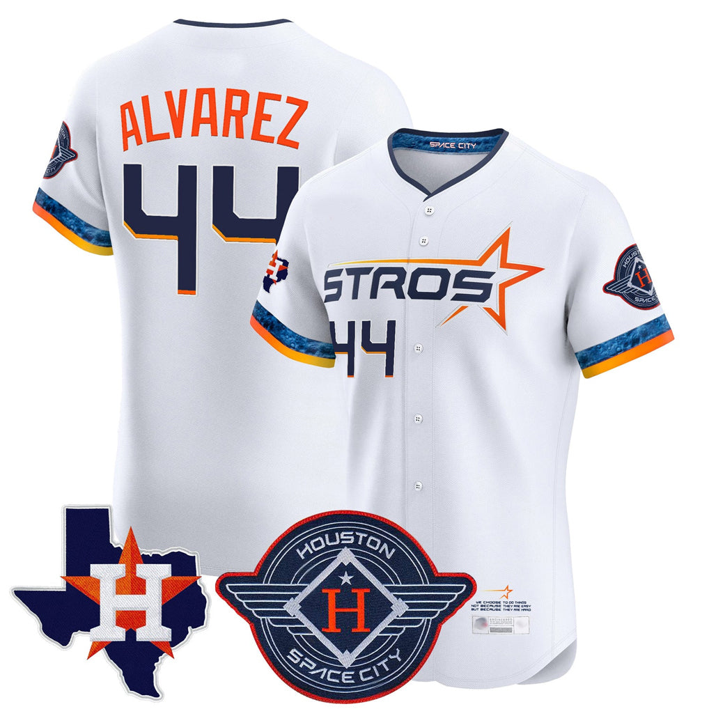 Mdoa H.Astros #44 Yordan Alvarez Player White City Connect Texas Patch Vapor Premier Limited Elite Home Stitched Jerseys