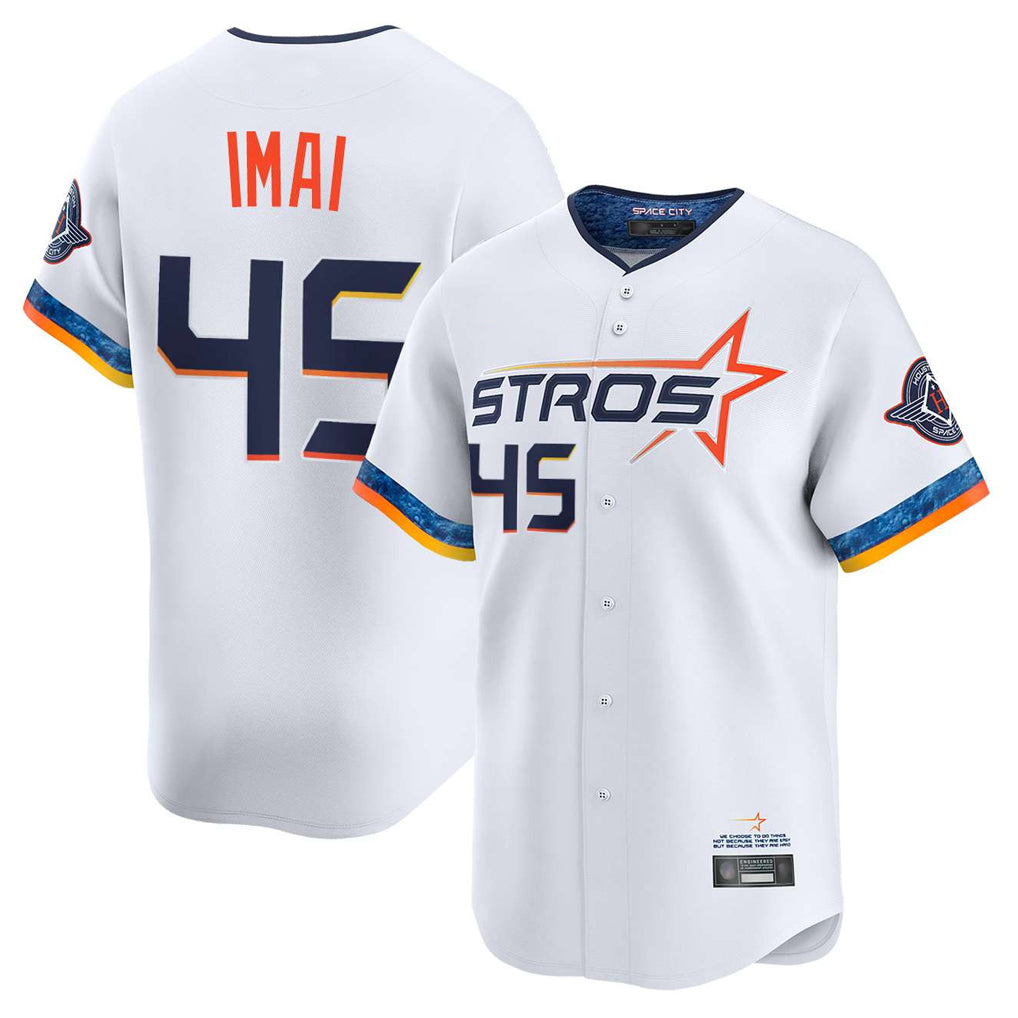 Mdoa H.Astros #45 Tatsuya Imai Player White City Connect Limited Home Stitched Jerseys